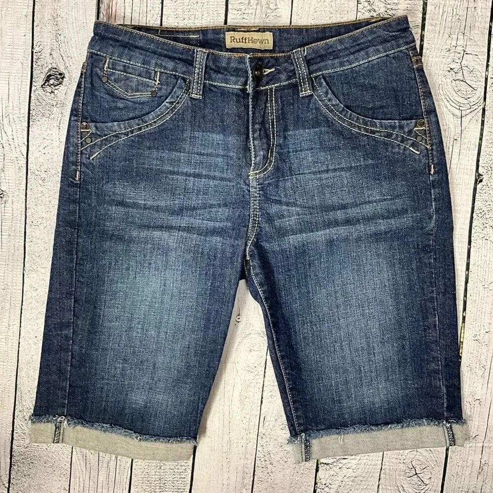RUFF Hewn Bermuda LengthβJeanβShorts
